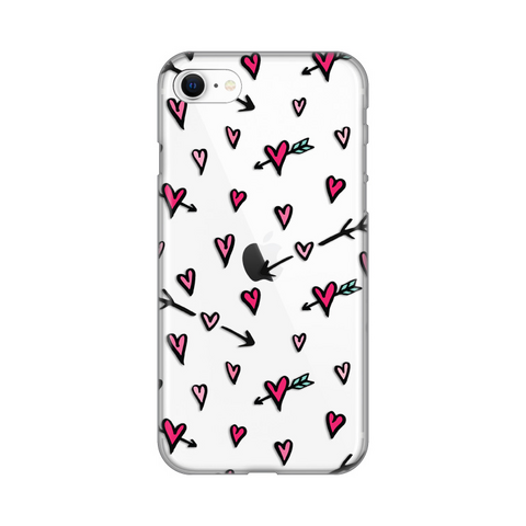 PRINT silikonska futrola skin (ultra tanka) - iPhone 7/8/SE (2020)/SE (2022) Heart Pattern.