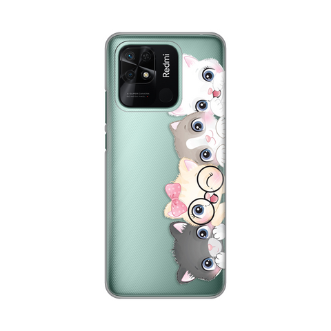 PRINT silikonska futrola skin (ultra tanka) - Xiaomi Redmi 10C Cats.