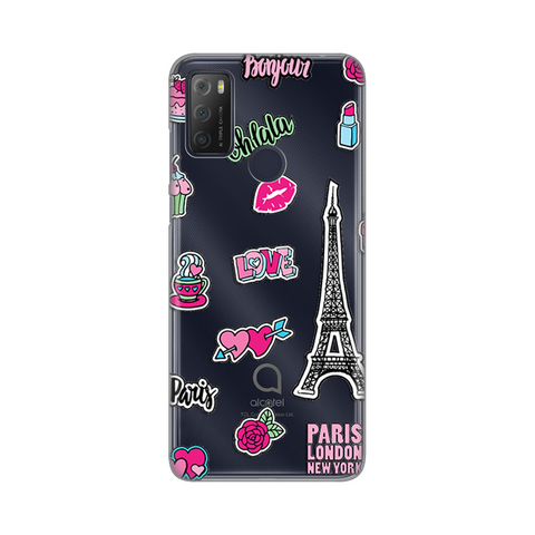 PRINT silikonska futrola skin (ultra tanka) - Alcatel 1S (2021)/3L (2021)/A1 Alpha 21 Love Paris.