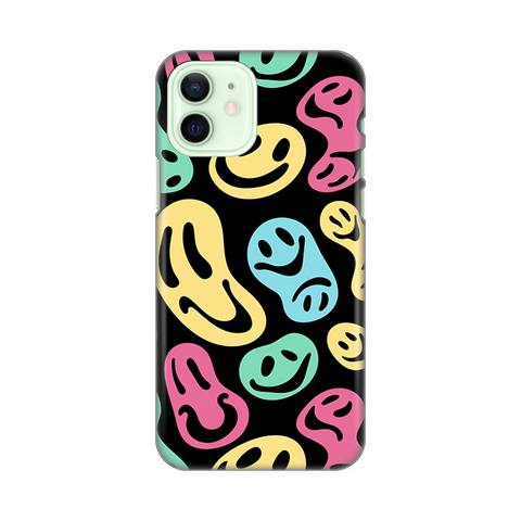 PRINT silikonska futrola - iPhone 12 6.1 crni Color Smiles.