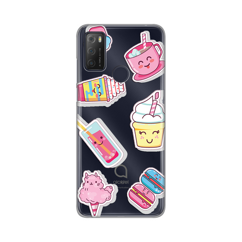 PRINT silikonska futrola skin (ultra tanka) - Alcatel 1S (2021)/3L (2021)/A1 Alpha 21 Ice cream.