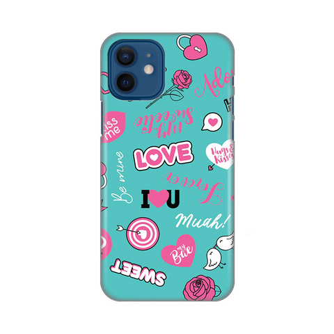 PRINT silikonska futrola - iPhone 12 6.1 Love.