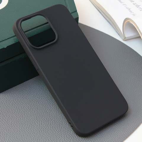 Zastitna silikonska futrola Skin - iPhone 15 Pro Max 6.7 mat crna.