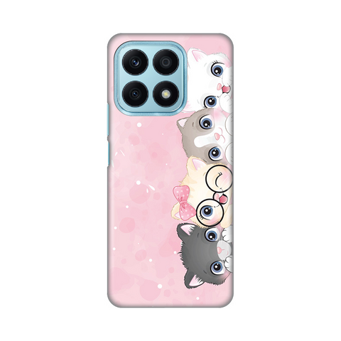 PRINT silikonska futrola skin (ultra tanka) - Huawei Honor X8a Pink cats.