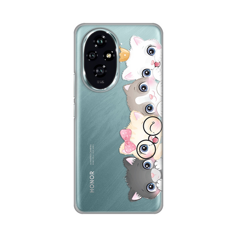 PRINT silikonska futrola skin (ultra tanka) - Huawei Honor 200 Cats.