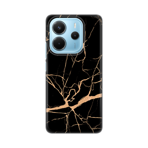 PRINT silikonska futrola - Xiaomi Redmi Note 14 4G All crni.