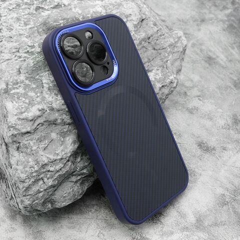 Zastitna futrola CARBON MagSafe - iPhone 15 Pro (6.1) plava (small camera) (MS).