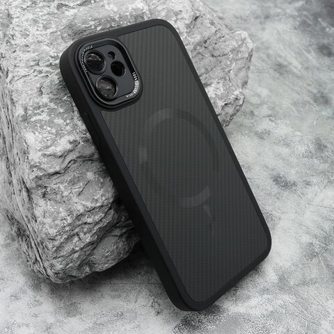 Zastitna futrola CARBON MagSafe - iPhone 11 (6.1) crna (small camera) (MS).