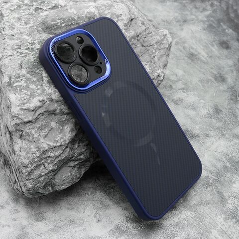 Zastitna futrola CARBON MagSafe - iPhone 15 Pro Max (6.7) plava (small camera) (MS).