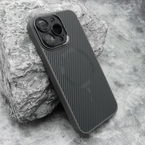 Zastitna futrola CARBON MagSafe - iPhone 15 Pro Max (6.7) siva (small camera) (MS).