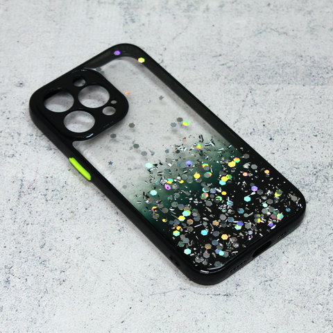 Zastitna futrola okvir Glitter - iPhone 13 Pro crna.