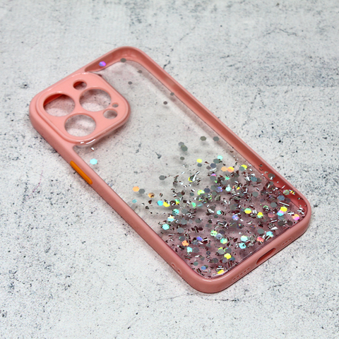 Zastitna futrola okvir Glitter - iPhone 13 Pro roze.