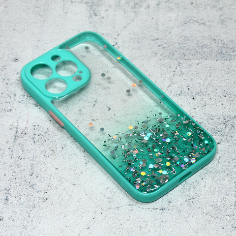 Zastitna futrola okvir Glitter - iPhone 13 Pro mint.