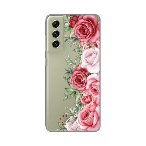 PRINT silikonska futrola skin (ultra tanka) - Samsung G990 Galaxy S21 FE Wild Roses.