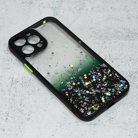 Zastitna futrola okvir Glitter - iPhone 13 Pro Max 6.7 crna.