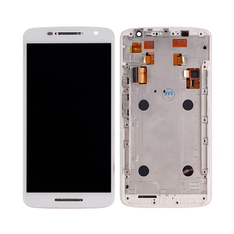 LCD ekran (displej) - Motorola Moto X Play+touch screen+frame beli.