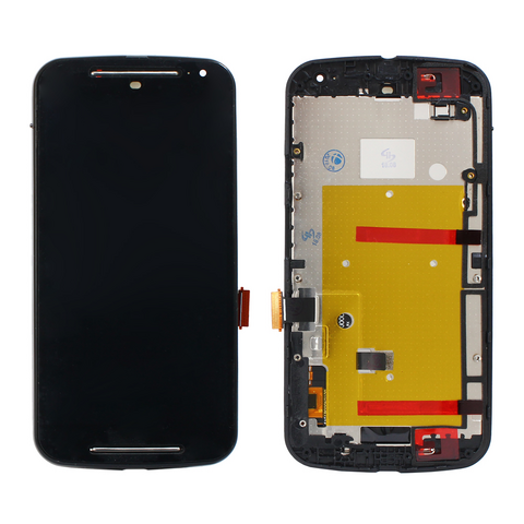 LCD ekran (displej) - Motorola MOTO G2+touch screen crni+frame.