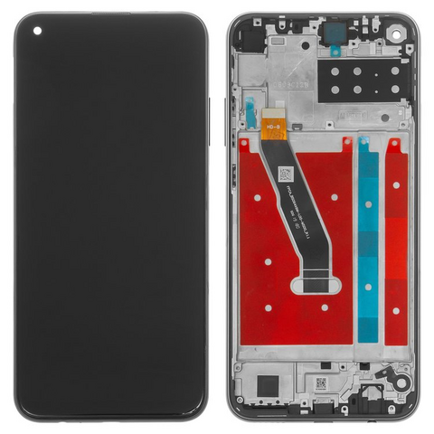LCD ekran (displej) - Huawei P40 Lite E+touch screen crni+frame crni.