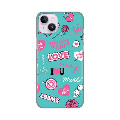 PRINT silikonska futrola - iPhone 14 Plus Love.