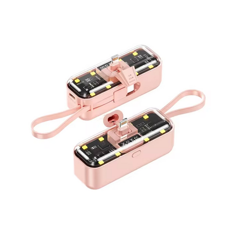 Back Up baterija (univerzalna) prenosiva baterija privezak Oxpower 5000mAh lightning roze.