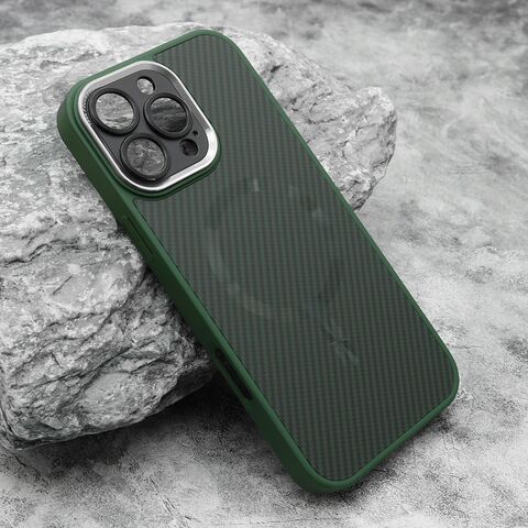 Zastitna futrola CARBON MagSafe - iPhone 16 Pro Max (6.9) zelena (small camera) (MS).