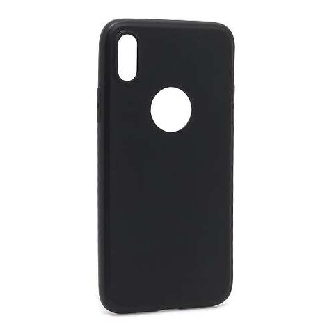 KOLOR silikonska futrola skin (ultra tanka) - Iphone XS crna (MS).