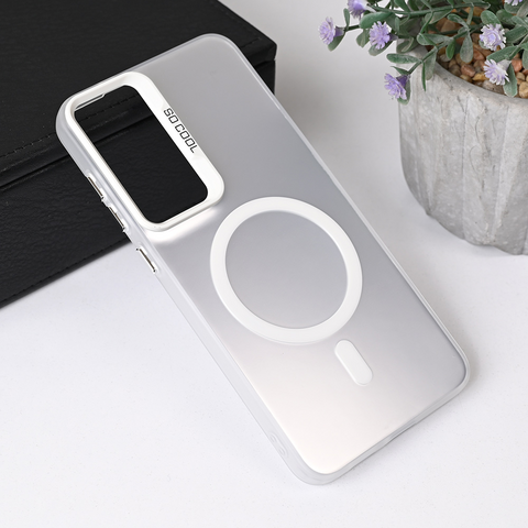 Zastitna futrola Magsafe providna - Samsung S936 Galaxy S25 Plus srebrna.