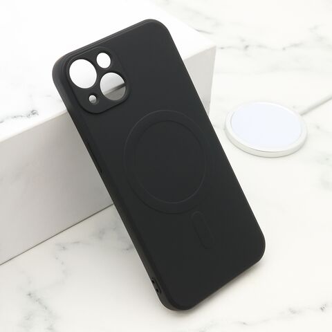 Zastitna futrola VELVET TOUCH MagSafe - iPhone 13 (6.1) crna (MS).