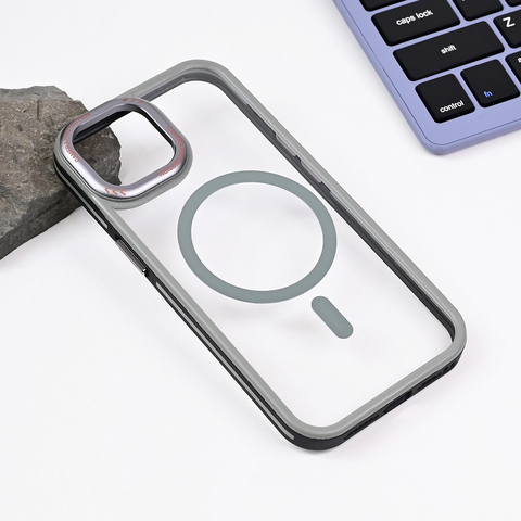 Zastitna futrola Magsafe Trendy - iPhone 15 6.1 siva.