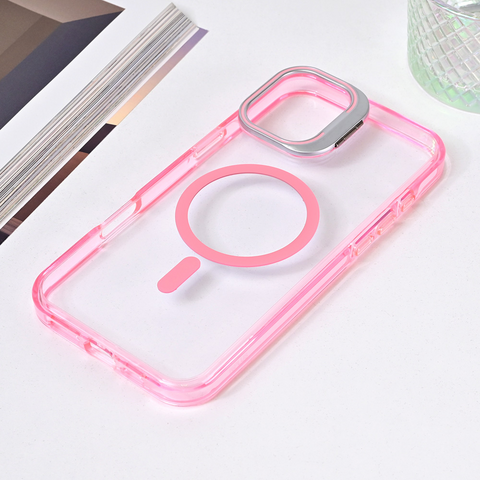 Zastitna futrola Magsafe Transparent - iPhone 16 Plus 6.7 pink.