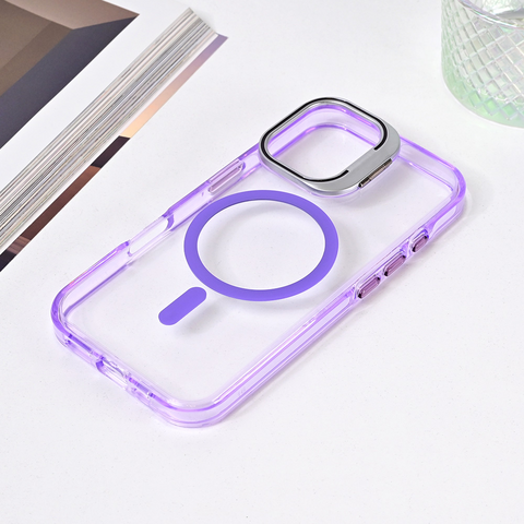 Zastitna futrola Magsafe Transparent - iPhone 16 6.1 ljubicasta.