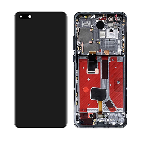 LCD ekran (displej) - Huawei P40 Pro + touchscreen + senzor otiska prsta + okvir crni CHO.