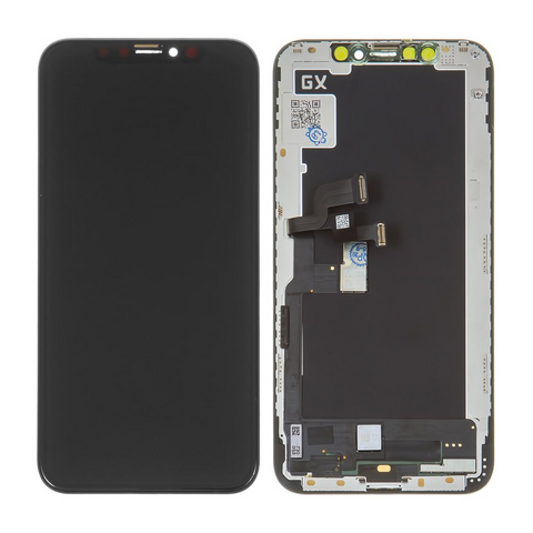 LCD ekran (displej) - iPhone XS + touchscreen crni APLONG OEM Changed Glass.