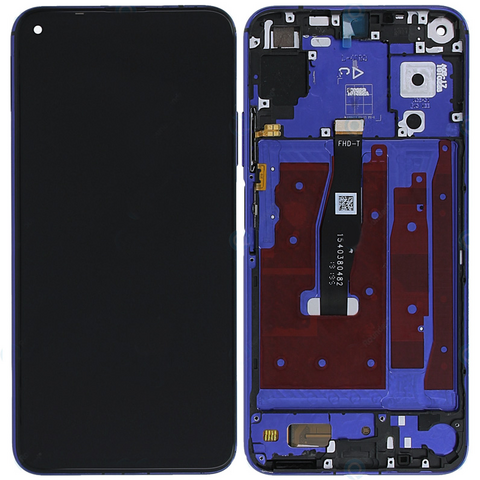 LCD ekran (displej) - Huawei Nova 5T + touchscreen + okvir Blue CHO.