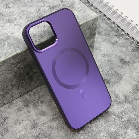 Zastitna futrola COLOR METAL MagSafe - iPhone 15 ljubicasta (MS).