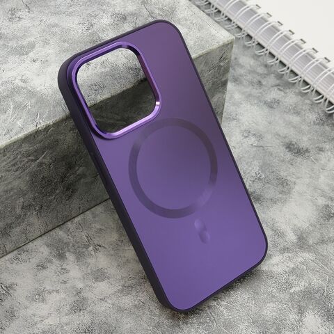 Zastitna futrola COLOR METAL MagSafe - iPhone 15 Pro (6.1) ljubicasta (MS).