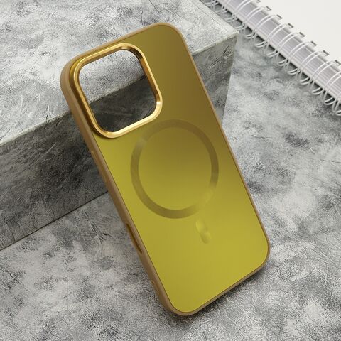 Zastitna futrola COLOR METAL MagSafe - iPhone 16 Pro (6.3) zlatna (MS).