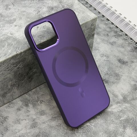Zastitna futrola COLOR METAL MagSafe - iPhone 12/12 Pro (6.1) ljubicasta (MS).