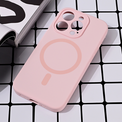 Zastitna futrola Magsafe Pure color - iPhone 15 Pro 6.1 roze.
