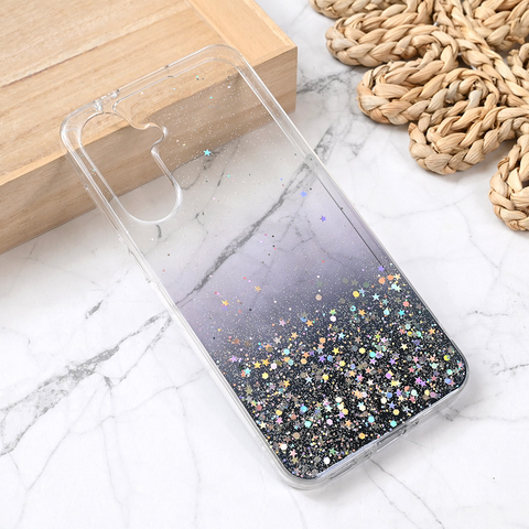 Zastitna silikonska futrola Glitter - Samsung A566 Galaxy A56 5G crna.