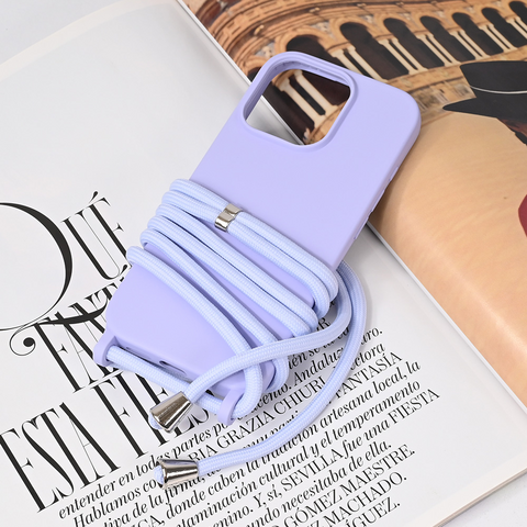 Zastitna futrola Crossbody - iPhone 16 Pro ljubicasta.