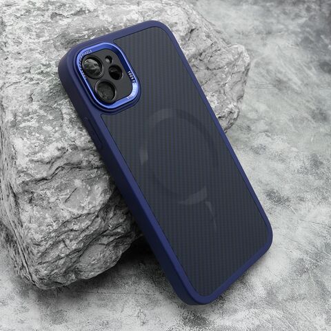 Zastitna futrola CARBON MagSafe - iPhone 11 (6.1) plava (small camera) (MS).