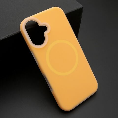 Zastitna futrola PASTEL COLOR MagSafe - iphone 16 (6.1) narandzasta (MS).