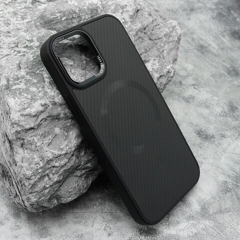 Zastitna futrola CARBON MagSafe - iPhone 12/12 Pro (6.1) crna (big camera) (MS).