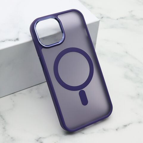 Zastitna futrola SILKY MAGSAFE - iPhone 15 ljubicasta (MS).