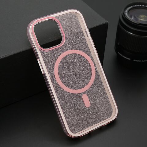 Zastitna futrola CRYSTAL MagSafe - iPhone 15 roze (MS).
