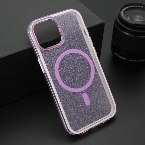 Zastitna futrola CRYSTAL MagSafe - iPhone 15 ljubicasta (MS).