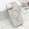 Futrole GLAM GLOW MagSafe - iPhone 15 srebrna (MS).