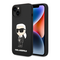 Zastitna futrola Karl Lagerfeld Hc Silicone NFT Ikonik - iPhone 15 Plus crna (KLHCP15MSNIKBCK).