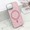 Zastitna futrola GLAM GLOW MagSafe - iPhone 15 roze (MS).